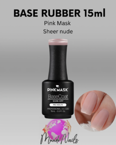Base rubber Sheer nude 15ml - Pink Mask - comprar online