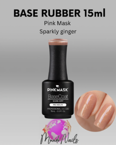 Base rubber Sparkly ginger 15ml - Pink Mask - comprar online