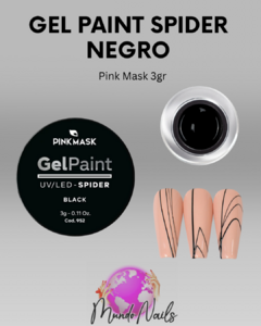 Gel paint spider negro Pink Mask