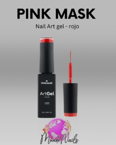 Nail art gel Rojo 9ml Pink Mask