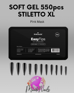 Soft gel Stiletto xl 550pcs - Pink Mask - comprar online