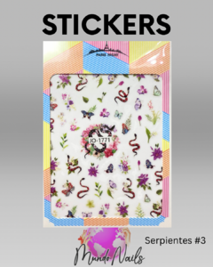 Stickers serpientes - Paris night - mundo nails