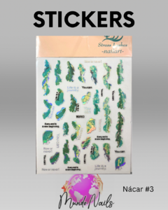 Stickers símil nácar - Strass lashes - mundo nails