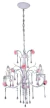 LUSTRE CHANDELIE SÃO PETERSBURGO PROVENÇAL BRANCO NO CRISTAL ROSA - comprar online