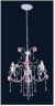LUSTRE CHANDELIE SÃO PETERSBURGO PROVENÇAL BRANCO NO CRISTAL ROSA - comprar online