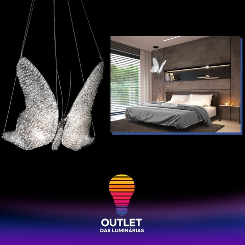 Pendente Scatto Lampadário Farfala Cristal - comprar online