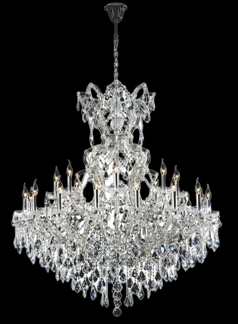 LUSTRE MANTRA CADELABRO ASTENNU SIGNATURE CRISTAL K9 ALUMINIO CROMADO 135 CM x 120 CM