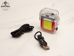 Encendedor de Plasma Recargable c/ Linterna Led - Bruma Verde