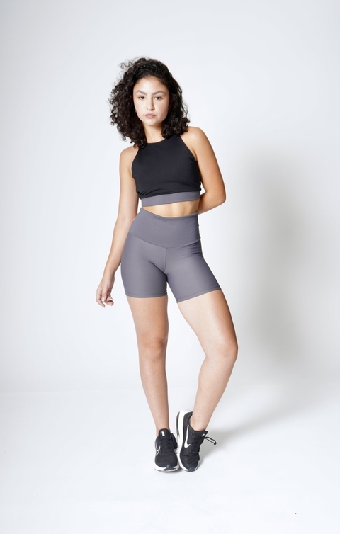 Top Amanda dupla face- Chumbo