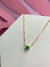 Choker pedra verde dourada - comprar online