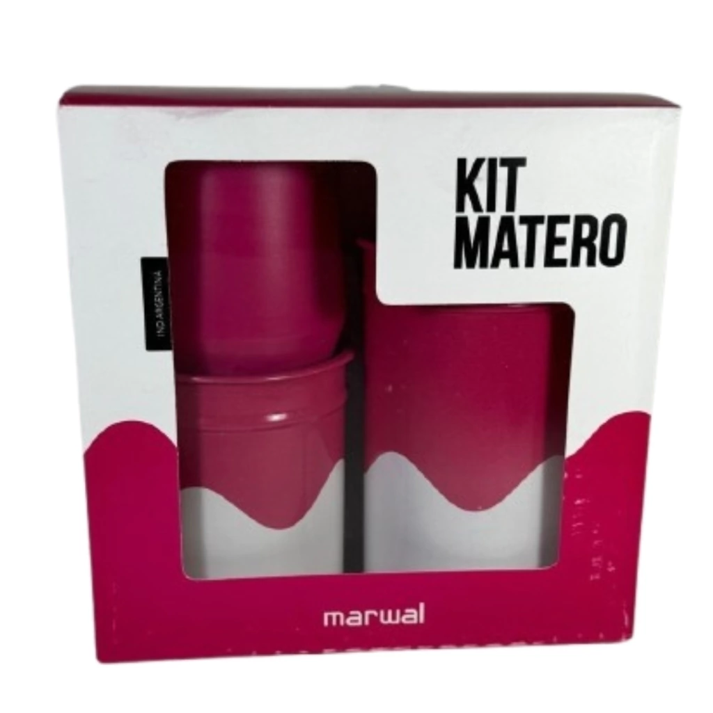 Kit MATERO MARWAL - MATE TERMICO CON YERBERA Y AZUCARERA DE METAL