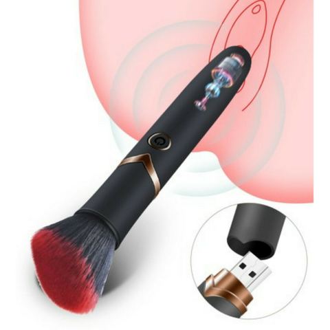 Vibrador Recarregável em Formato de Pincel de Maquiagem (10 vibrações) - comprar online