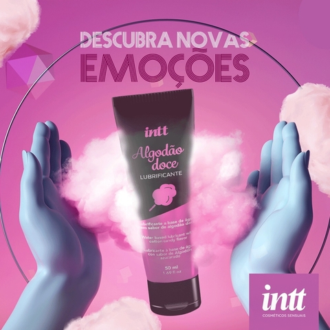 Lubrificante Beijável HOT 50 ml - Algodão Doce INTT