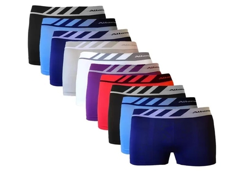 Cuecas Boxer Microfibra Box Adulto Lisas Sem Costura - Altomax - Tamanho M - G - GG
