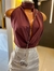 Cropped Feminino Gola Alta Modelo Gota – Tecido Confortável