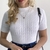 Cropped Modelo tricô Trança Manga Curta - loja online
