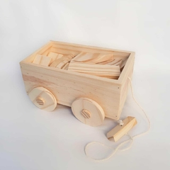 Carro de arrastre con bloques