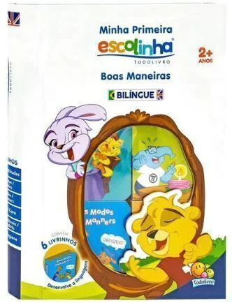 Box com 6 Und: Minha Primeira Escolinha Bilíngue Port. e Ing. - Boas Maneiras - TODO LIVRO - comprar online