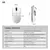 Mouse Gamer Kysona Aztec 55g Ultraleve Paw3395 Sem Fio Cor Branco na internet