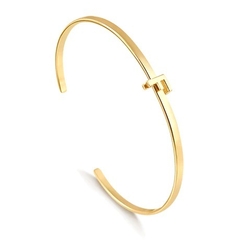 BRACELETE BANHADO A OURO 18K LETRA INICIAL