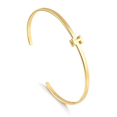 BRACELETE BANHADO A OURO 18K LETRA INICIAL na internet