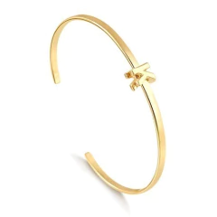 BRACELETE BANHADO A OURO 18K LETRA INICIAL - loja online