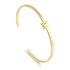 BRACELETE BANHADO A OURO 18K LETRA INICIAL