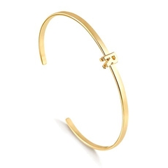 BRACELETE BANHADO A OURO 18K LETRA INICIAL - Amada Semijoias Finas e Acessórios
