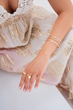 BRACELETE BANHADO A OURO 18K LETRA INICIAL