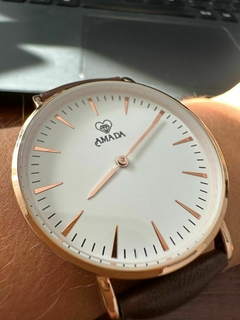RELÓGIO EVERDAY MARROM | MOSTRADOR BRANCO | COLEÇÃO DAILY - comprar online