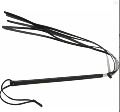 CHICOTE FINO COM FRANJA 35CM PRETO