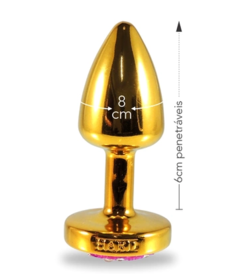 PLUG COM PEDRAS EM STRASS VARIADOS LESS P DOURADO - comprar online