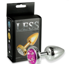 PLUG COM PEDRAS EM STRASS VARIADOS LESS P CROMADO