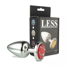 PLUG COM PEDRAS EM STRASS VARIADOS LESS G CROMADO
