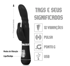 VIBRADOR PONTO G RECARREGAVÉL - PRETO - comprar online