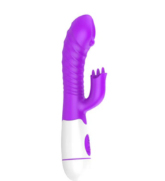 Vibrador Recarregável Com Estimulador De Clitóris E 10 Vibrações