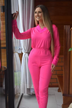 Pijama Liganete pink neon