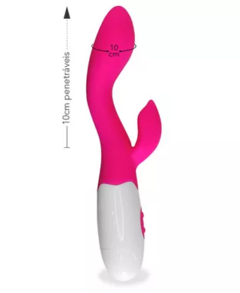 VIBRADOR PONTO G COM ESTIMULADOR BRIGHTY SI A PILHA - comprar online