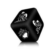 Dado Posições Hétero Preto 1 Unid.