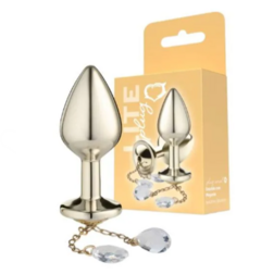 Plug Anal Dourado Tamanho M Com Pingente Sexy Fantasy - comprar online