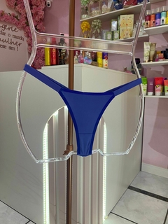Calcinha Fio modelo biquini azul bic