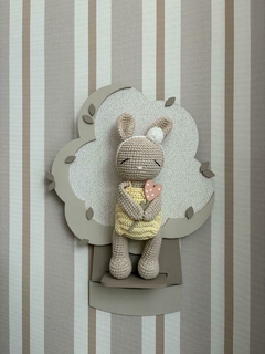 Quadro Amigurumi Árvore Coração de Mãe
