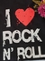 T-shirt Feminina / I Coração Rock Roll na internet