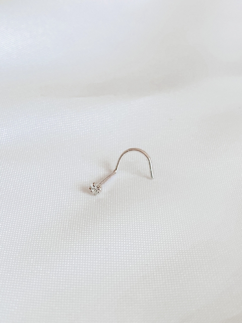 Piercing com zircônia prata 925