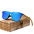 Óculos de Sol Artesanal Design Madeira Kingseven Proteção Polarizados UV400 Espelho - loja online
