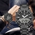 Relógio Masculino de Quartzo Digital Display Duplo Pulseira em Aço inoxidavel Impermeável