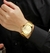 Relógio Masculino Quartzo Dourado em Aço inoxidável Á prova D´agua - comprar online