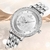Relógio Feminino de Pulso Fashion Strass Luxuoso de Quartzo em Aço Inoxidável A Prova D'água - loja online