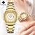 Imagem do Relógio Quadrado Feminino Design Casual com Strass Impermeável