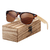 Óculos de Sol Hastes Estilo Madeira Bambu com Proteção uv400